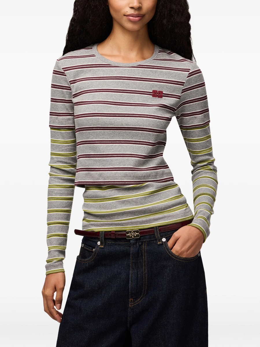 Tricou Ganni gri - Img 3