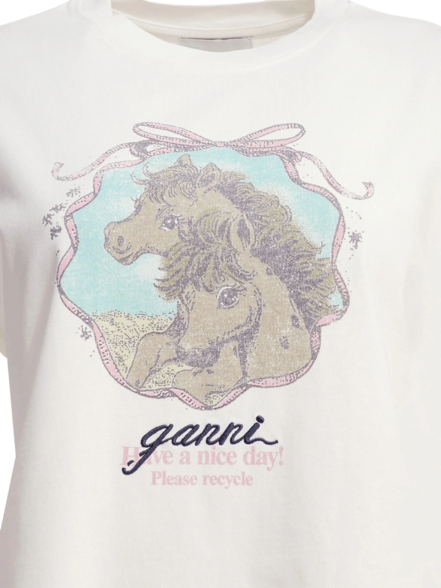 Tricou Ganni neutru - Img 4