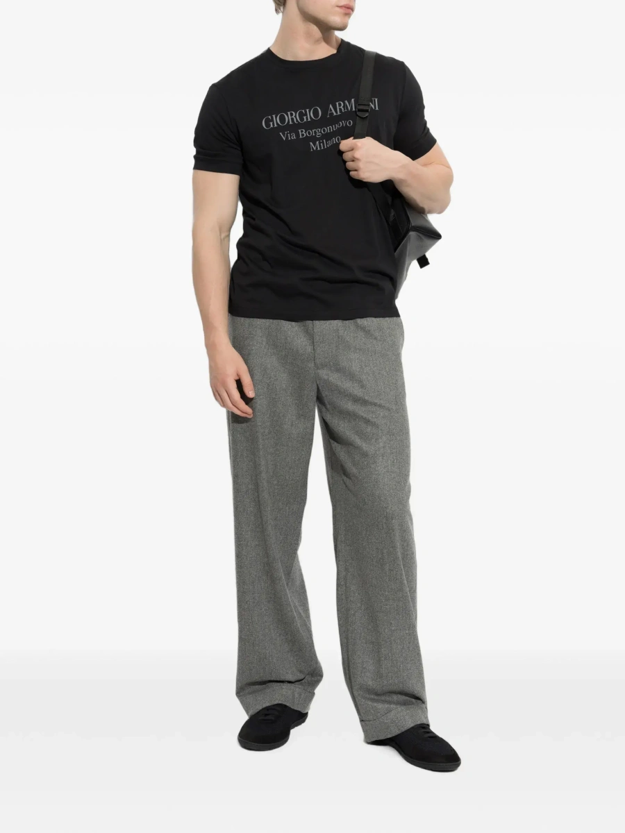 Tricou Giorgio Armani negru din bumbac - Img 4