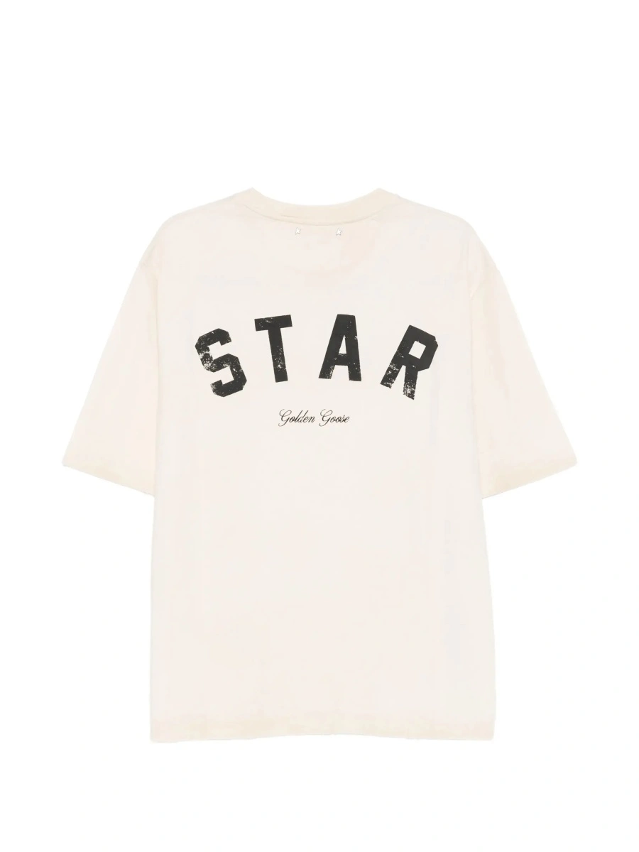 Tricou Golden Goose alb din bumbac - Img 4