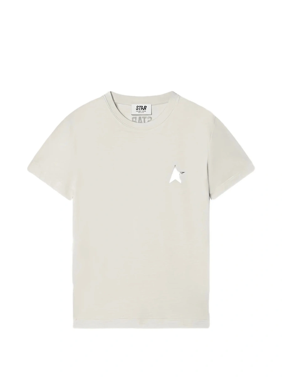 Tricou GOLDEN GOOSE KIDS alb din bumbac - Img 5