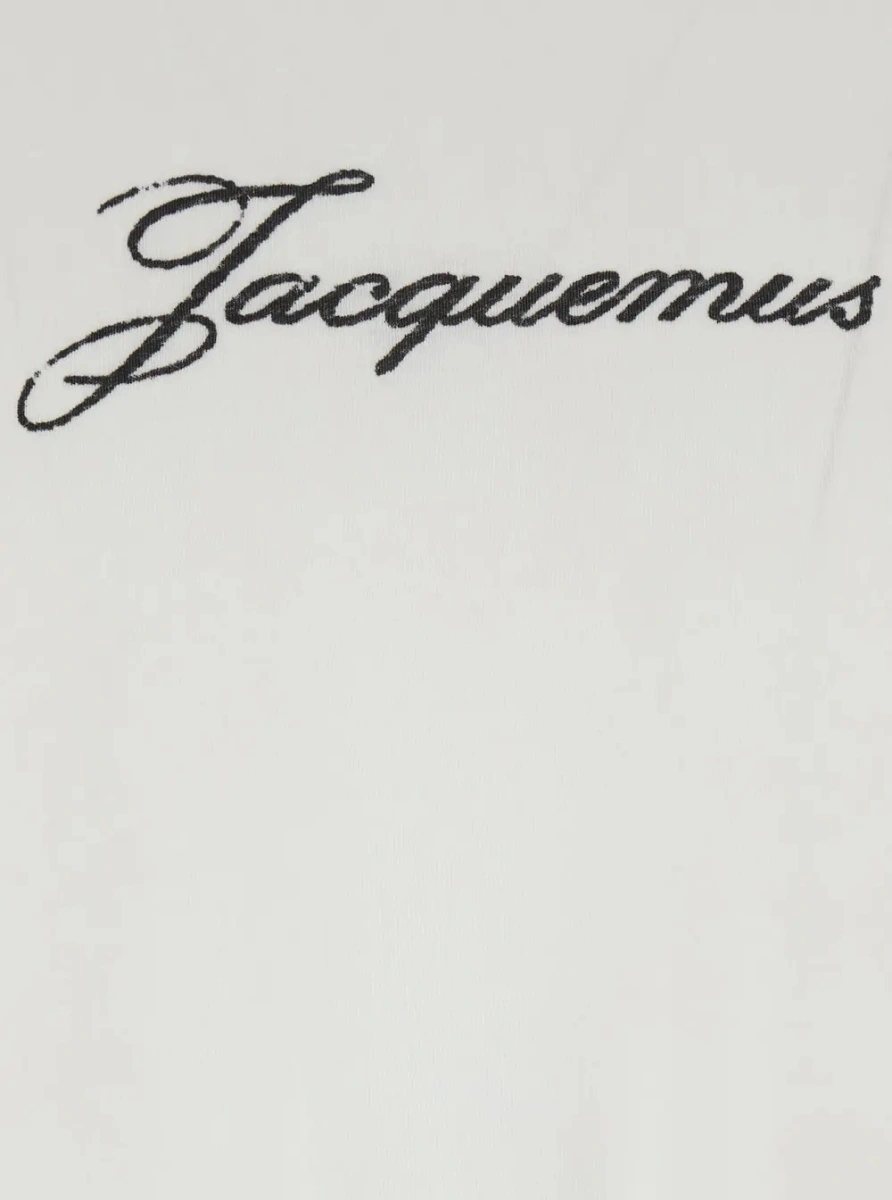 Tricou JACQUEMUS alb din bumbac 'Le T-Shirt Jacquemus' - Img 3