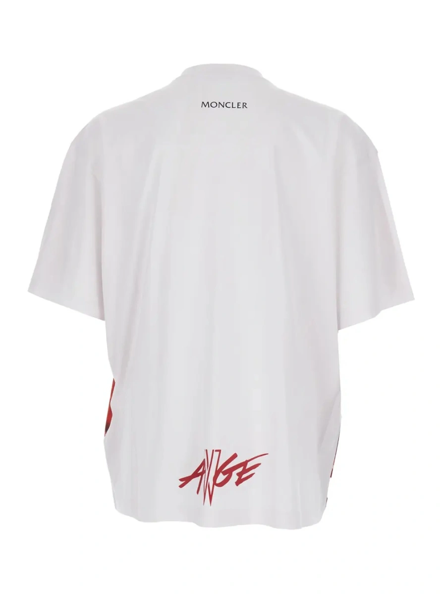 Tricou Moncler Genius rosu din bumbac - Img 2