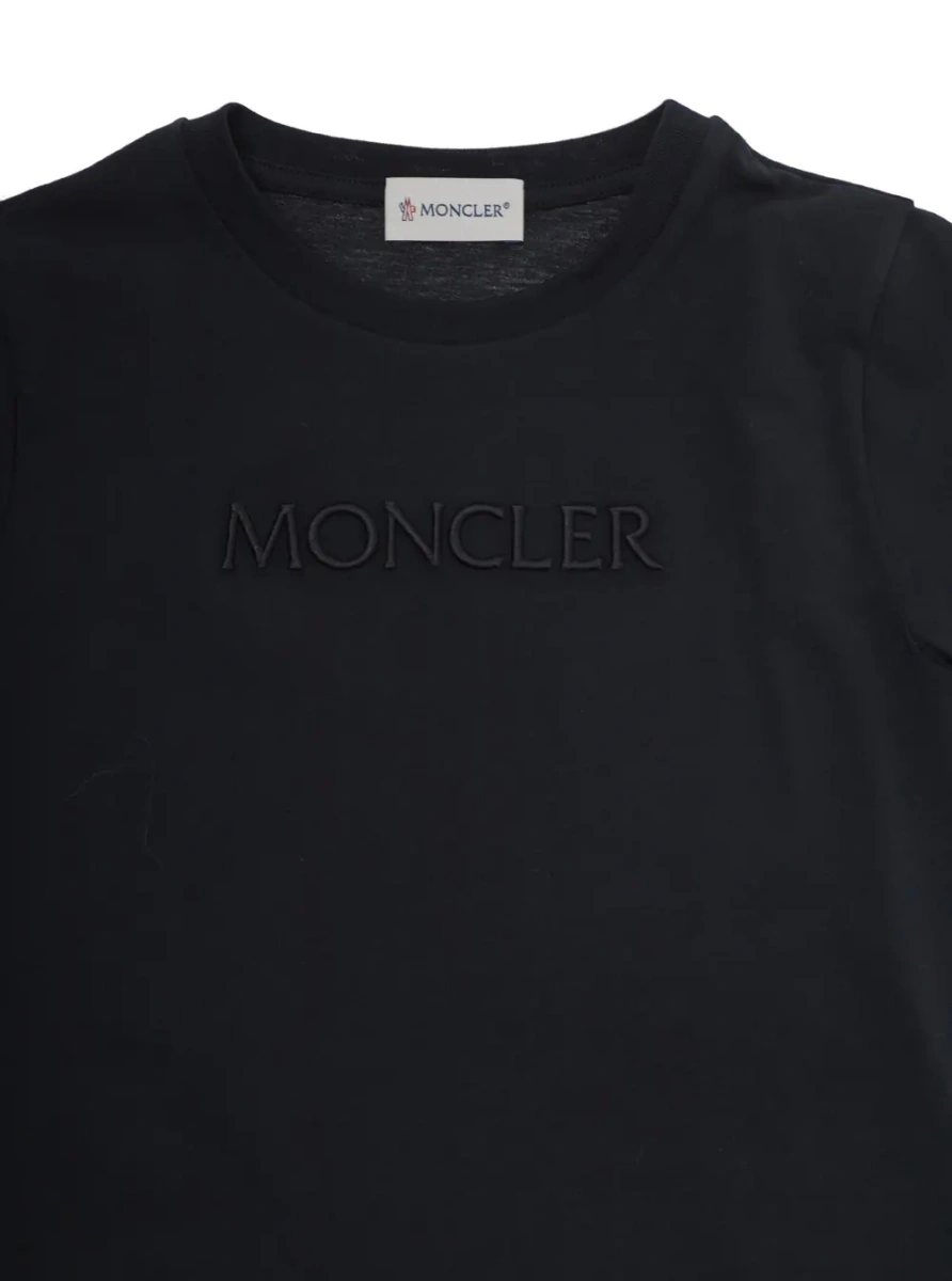 Tricou Moncler negru din bumbac - Img 3