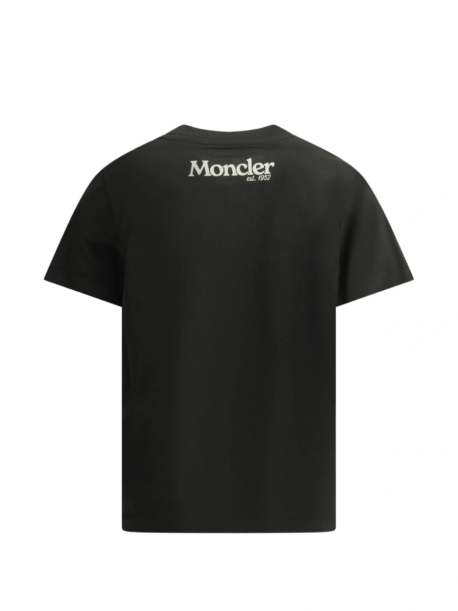 Tricou Moncler negru din bumbac - Img 4