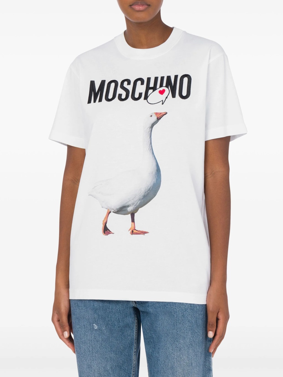 Tricou Moschino alb - Img 2