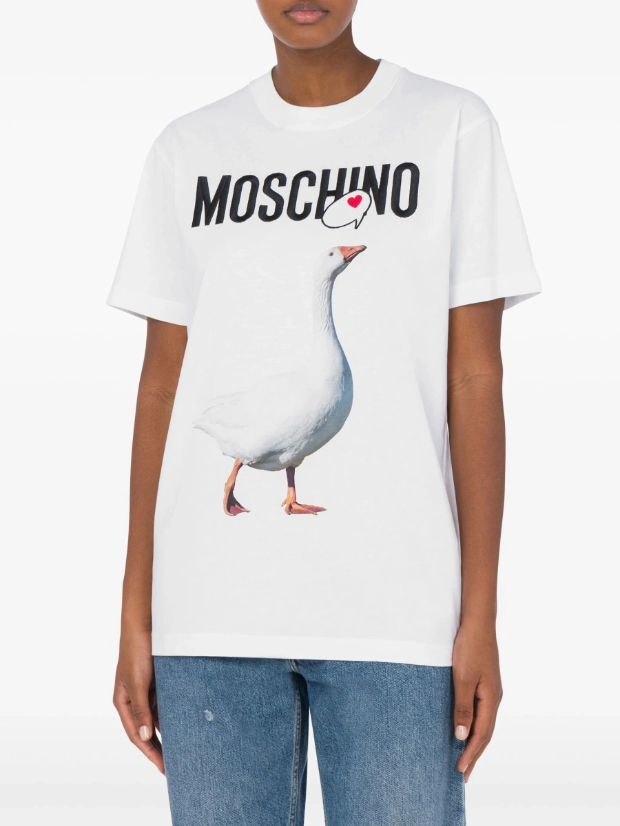 Tricou Moschino alb - Img 2