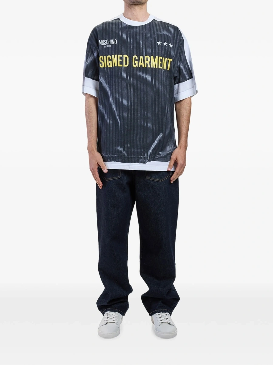 Tricou Moschino gri - Img 2
