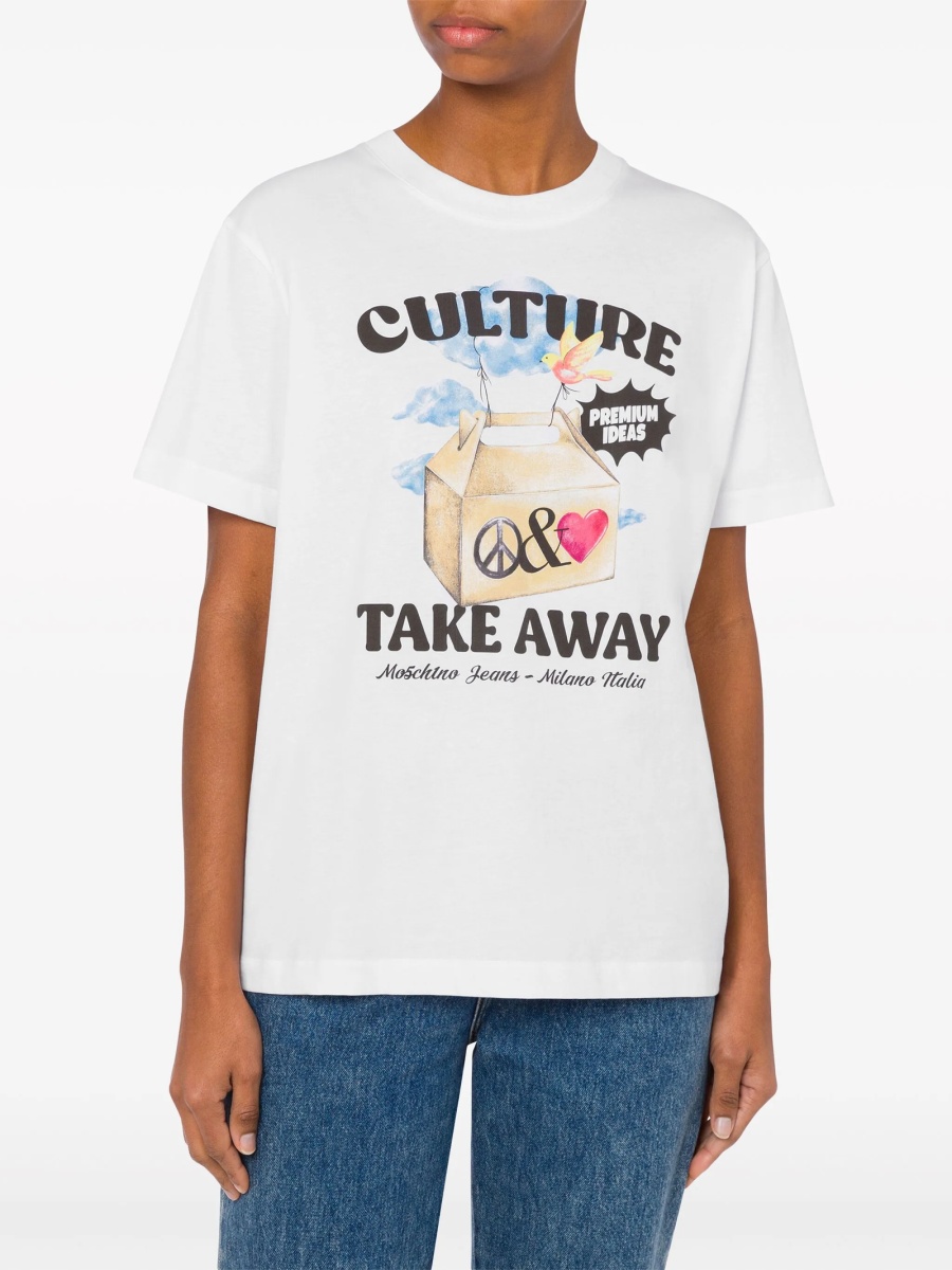 Tricou MOSCHINO JEANS alb - Img 2