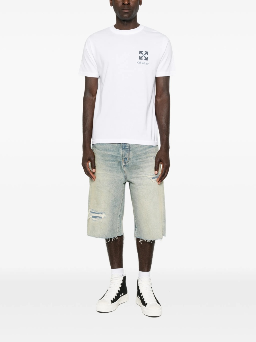Tricou Off-White alb din bumbac - Img 2