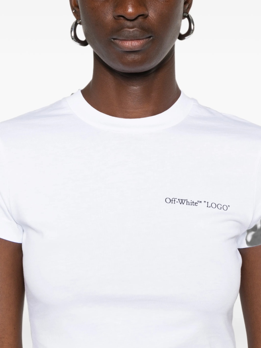 Tricou Off-White alb din bumbac - Img 5