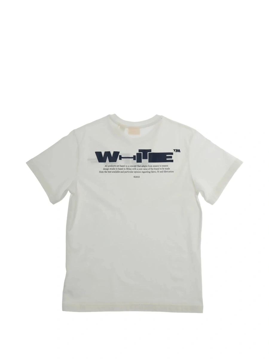 Tricou Off-White alb din bumbac - Img 4