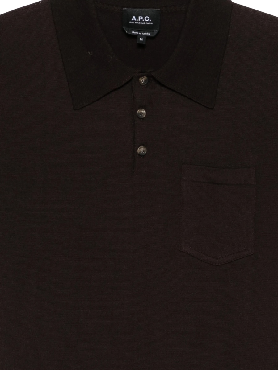 Tricou Polo A.P.C. maro - Img 3
