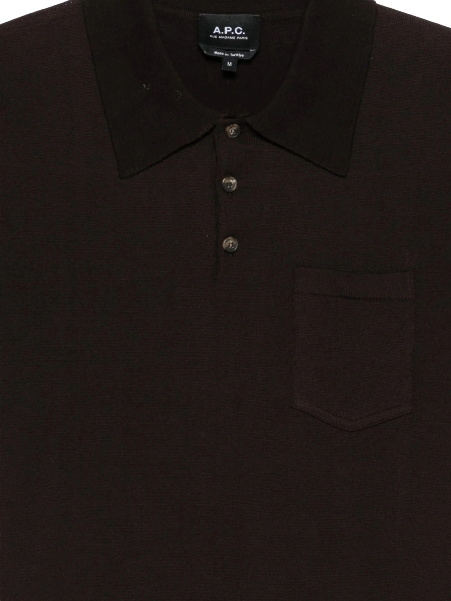 Tricou Polo A.P.C. maro - Img 3