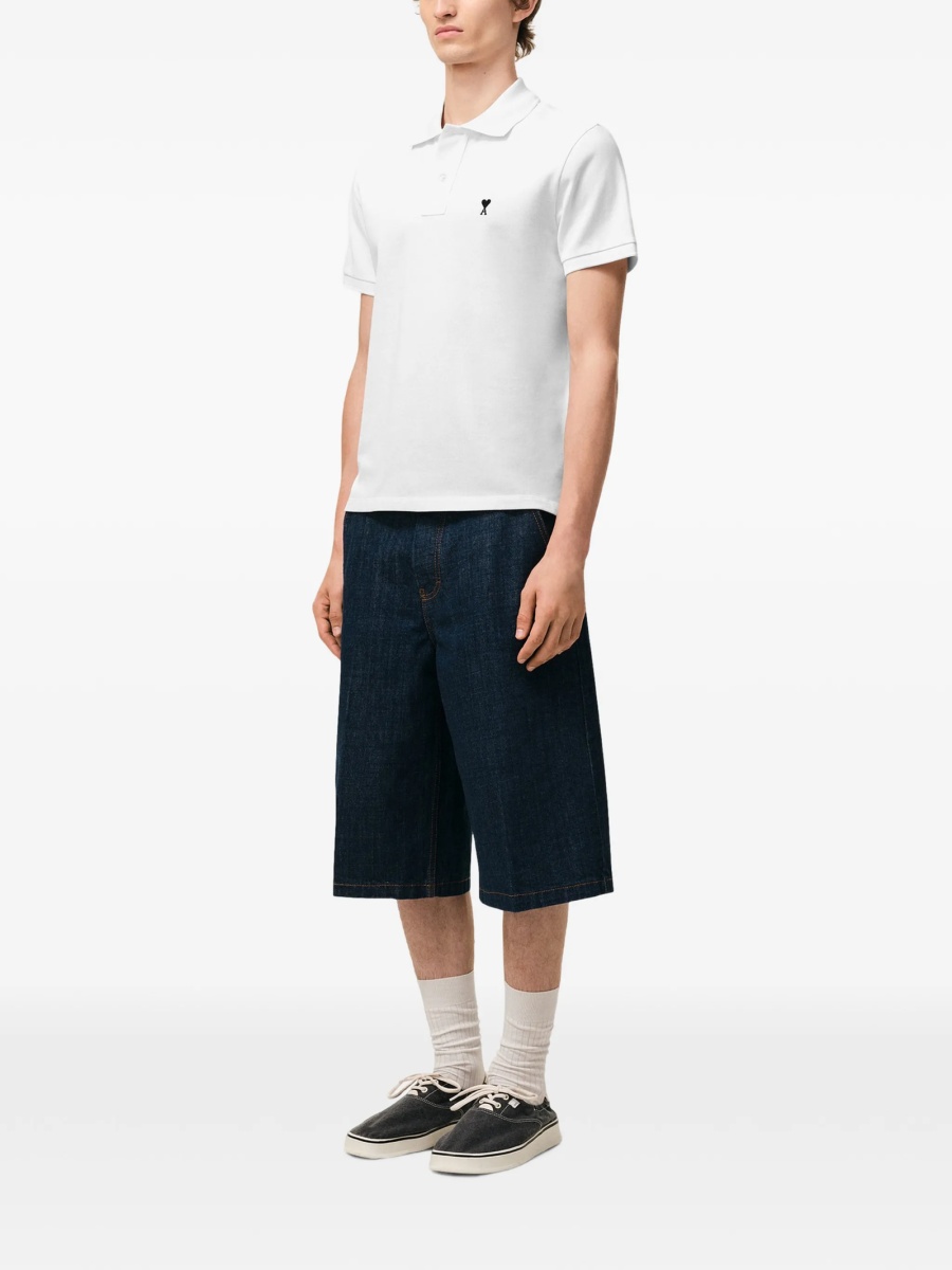 Tricou Polo AMI Paris alb - Img 3