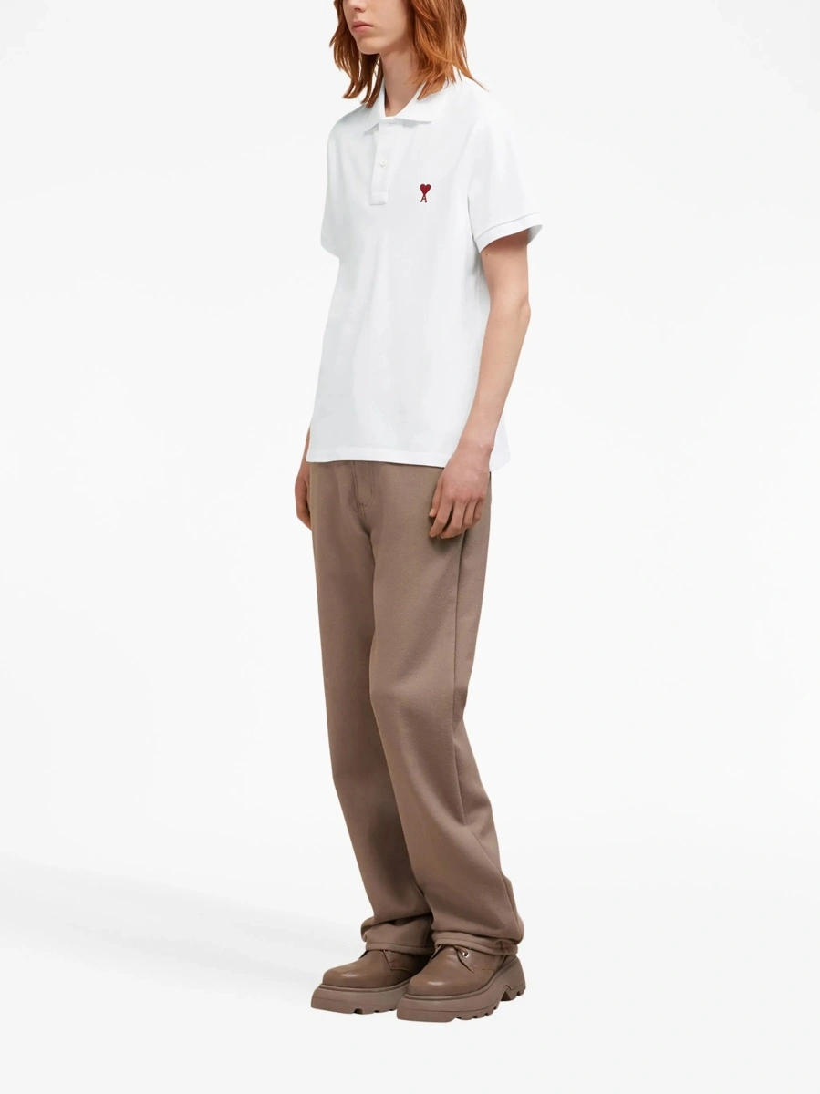 Tricou Polo AMI Paris ami de coeur alb - Img 4