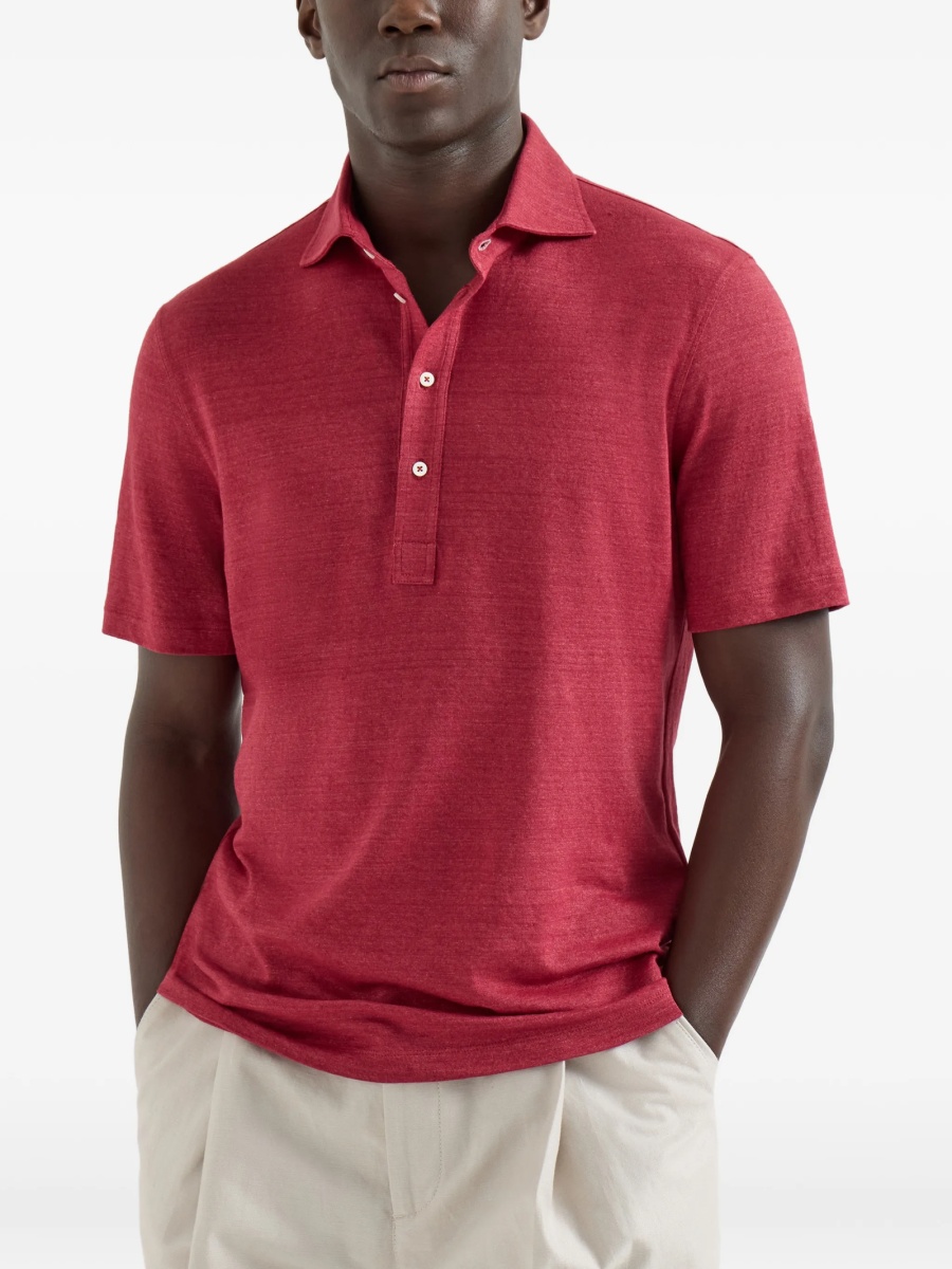 Tricou Polo Brunello Cucinelli rosu - Img 3