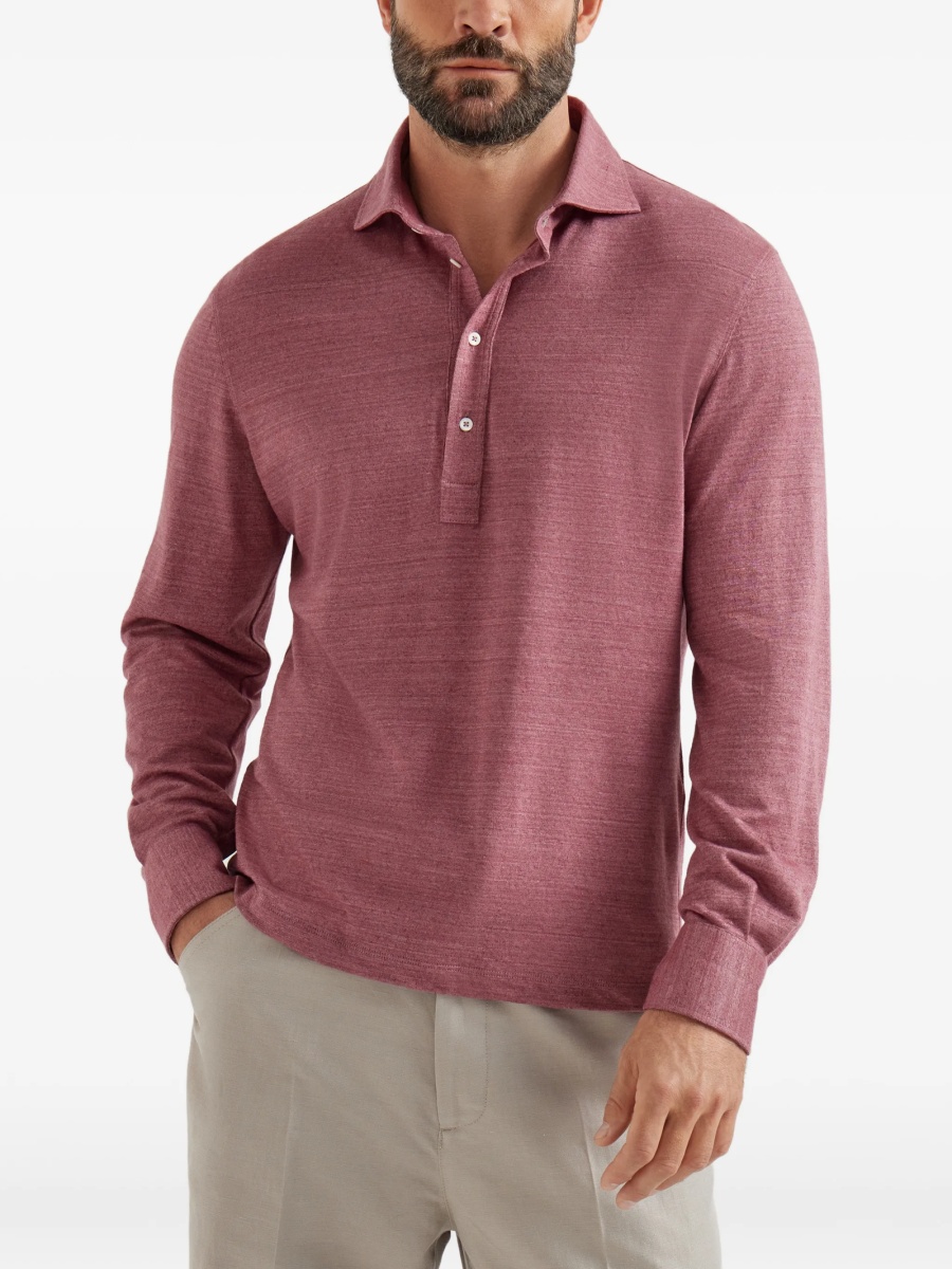 Tricou Polo Brunello Cucinelli rosu - Img 3