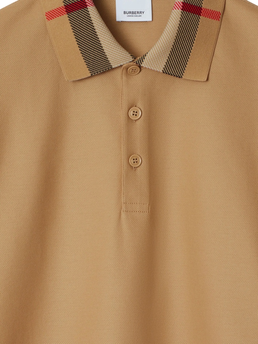 Tricou Polo Burberry vintage check neutru - Img 2