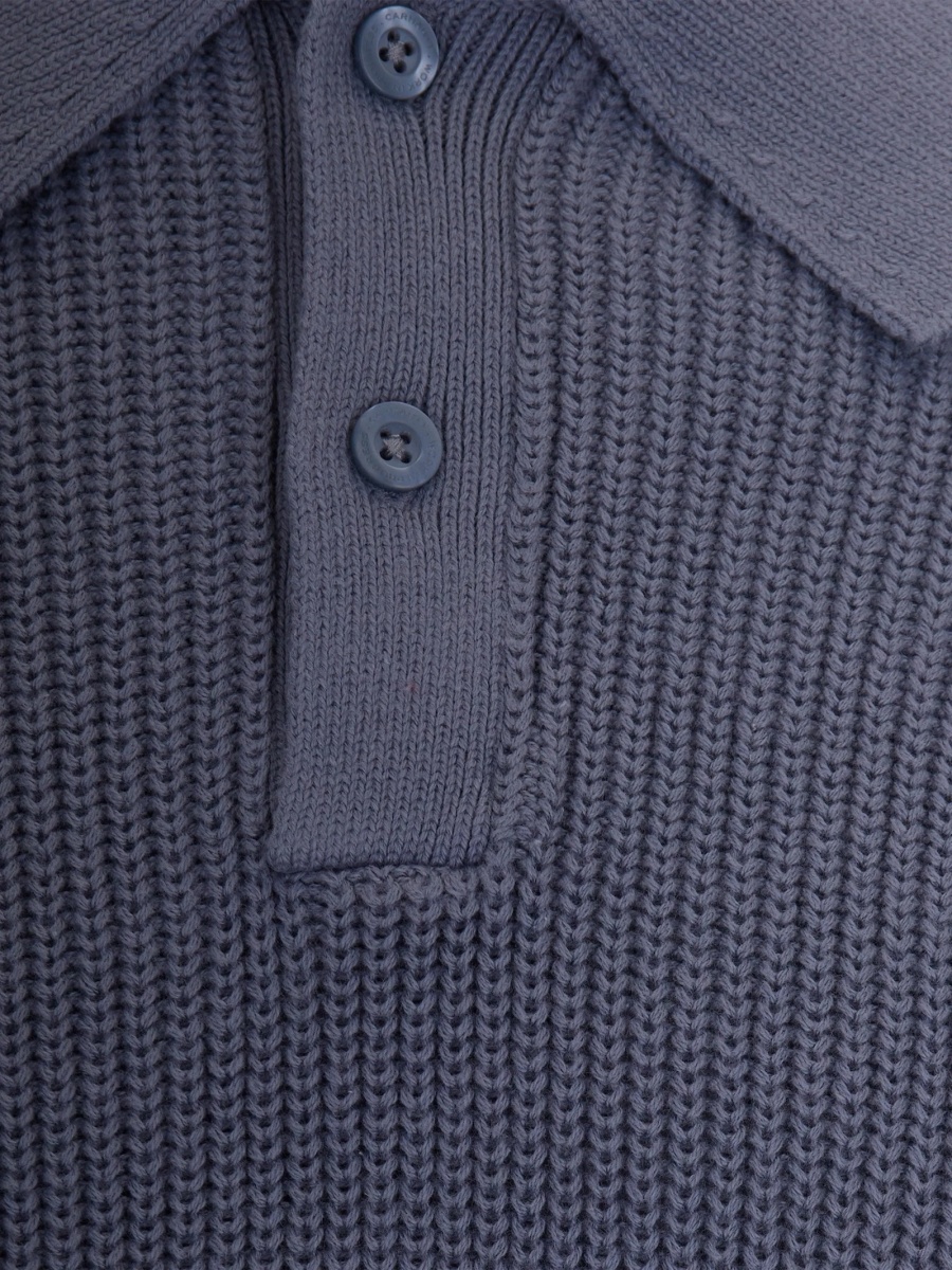 Tricou Polo Carhartt albastru din bumbac - Img 3