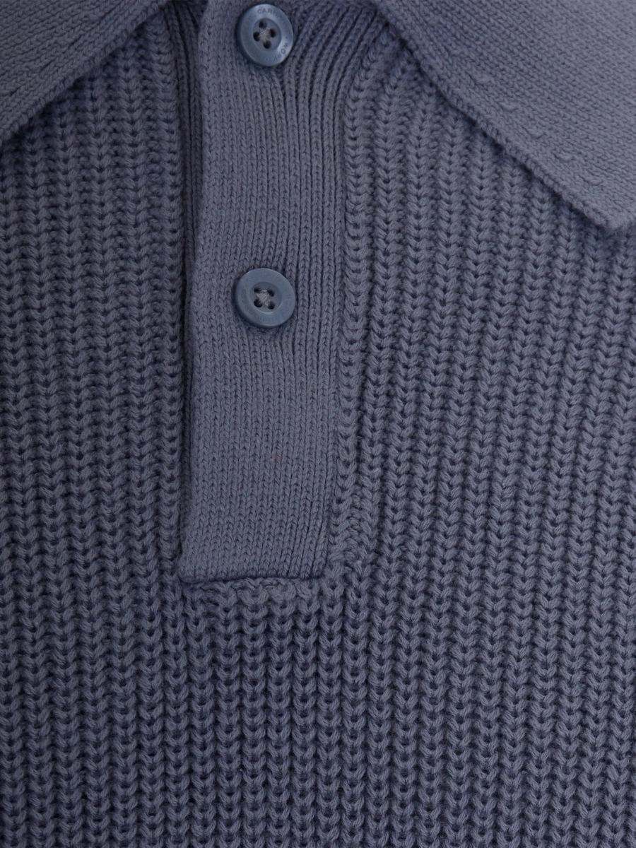 Tricou Polo Carhartt albastru din bumbac - Img 3
