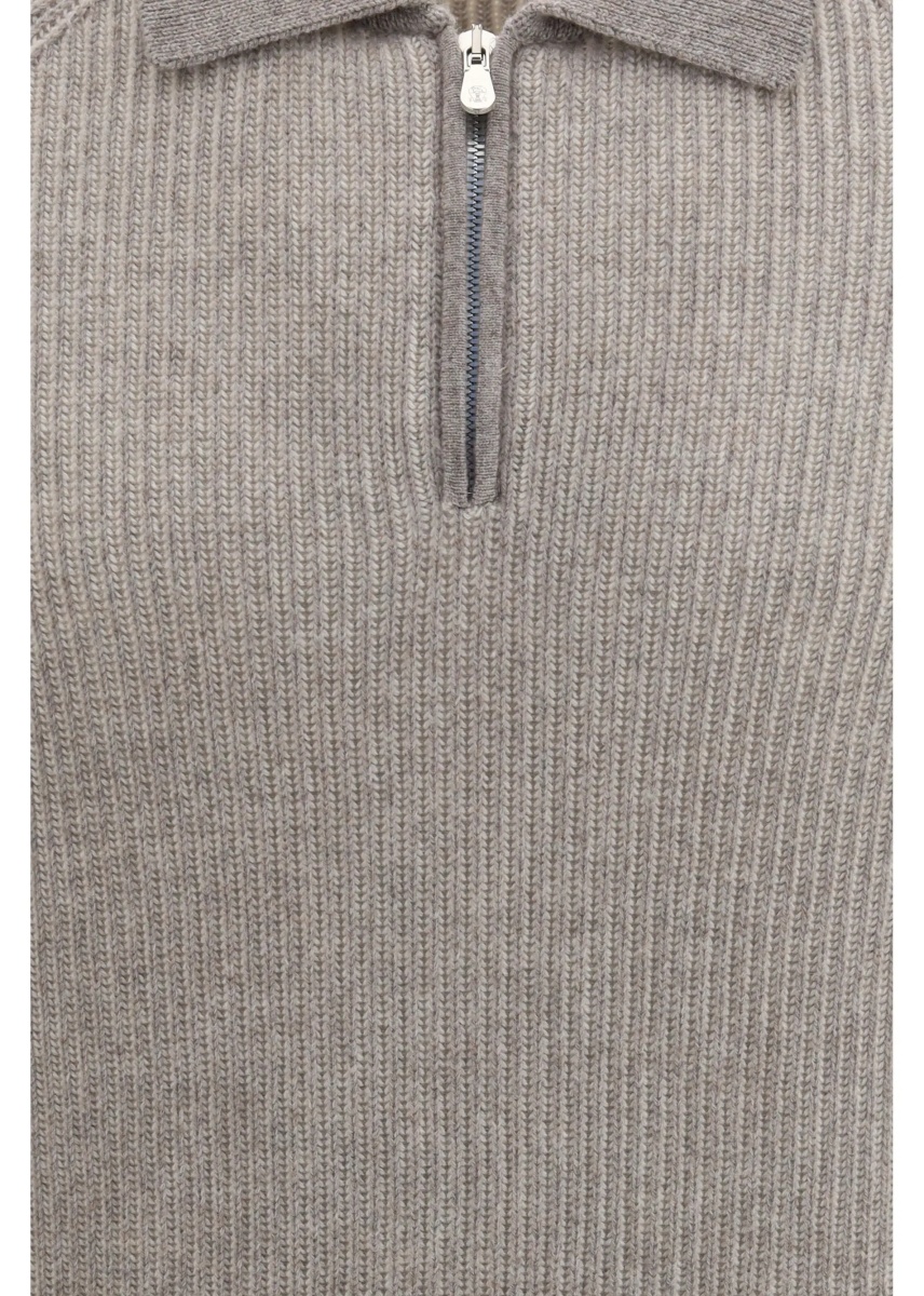 Tricou Polo Cashmere Milano Stitch Polo Sweater with zip - Img 3