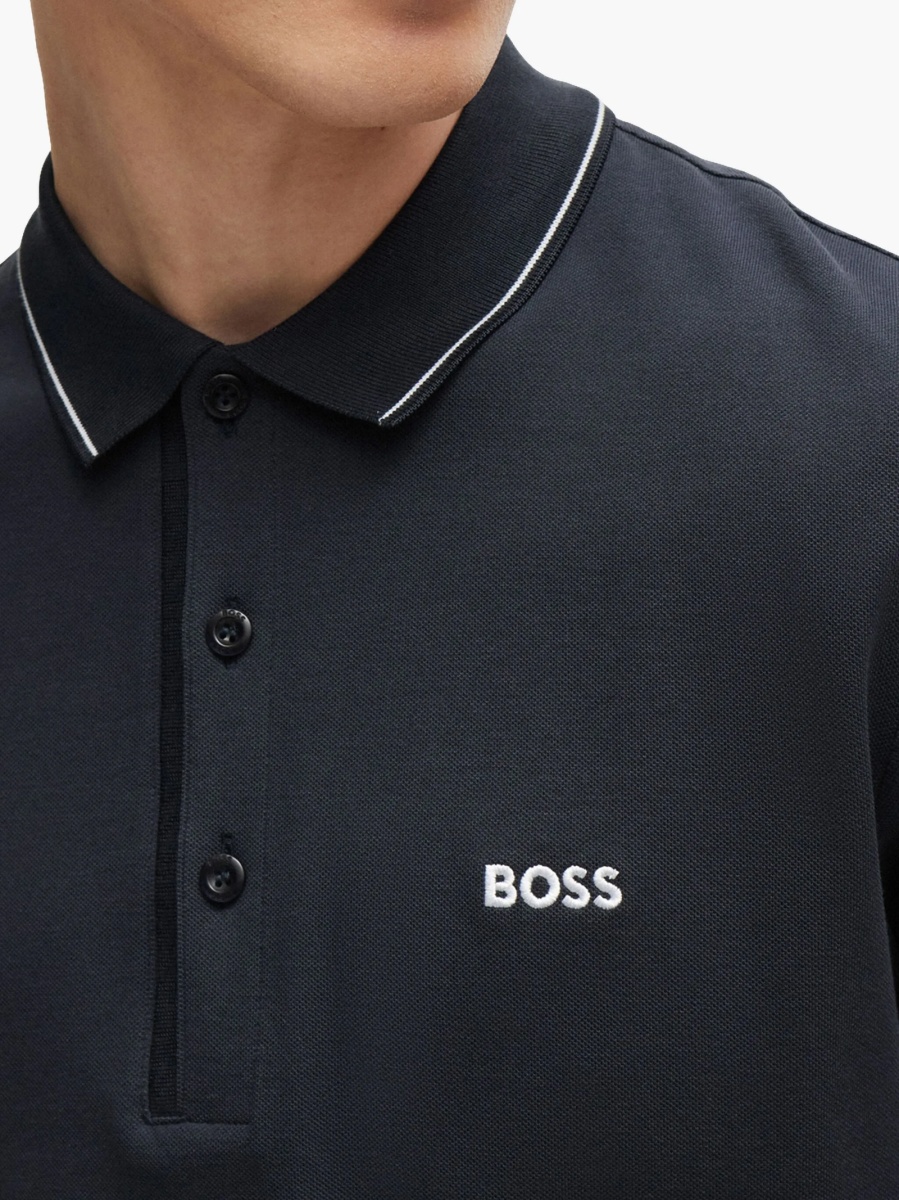 Tricou Polo Hugo Boss albastru - Img 5