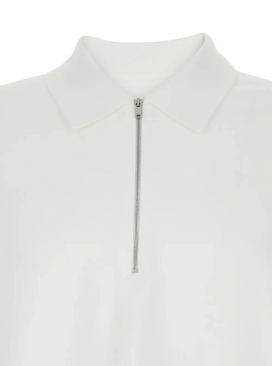 Tricou polo Jil Sander alb din bumbac - Img 3