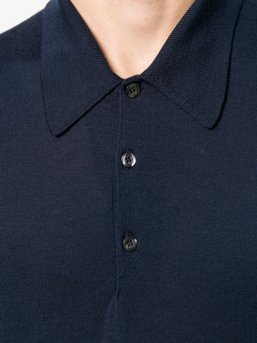 Tricou Polo John Smedley albastru - Img 5