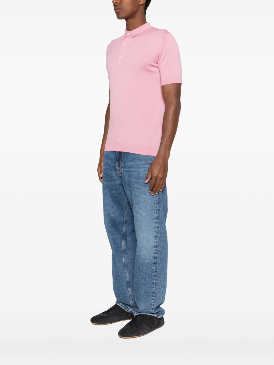 Tricou Polo John Smedley roz - Img 3