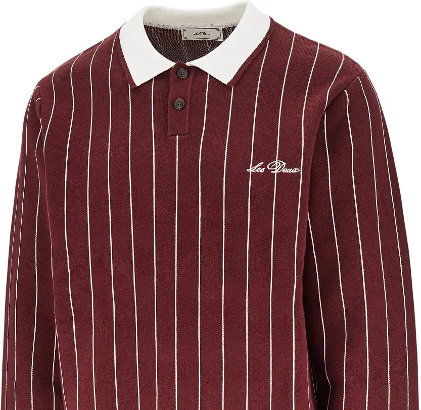 Tricou Polo Knitted polo shirt with striped motif - Img 2