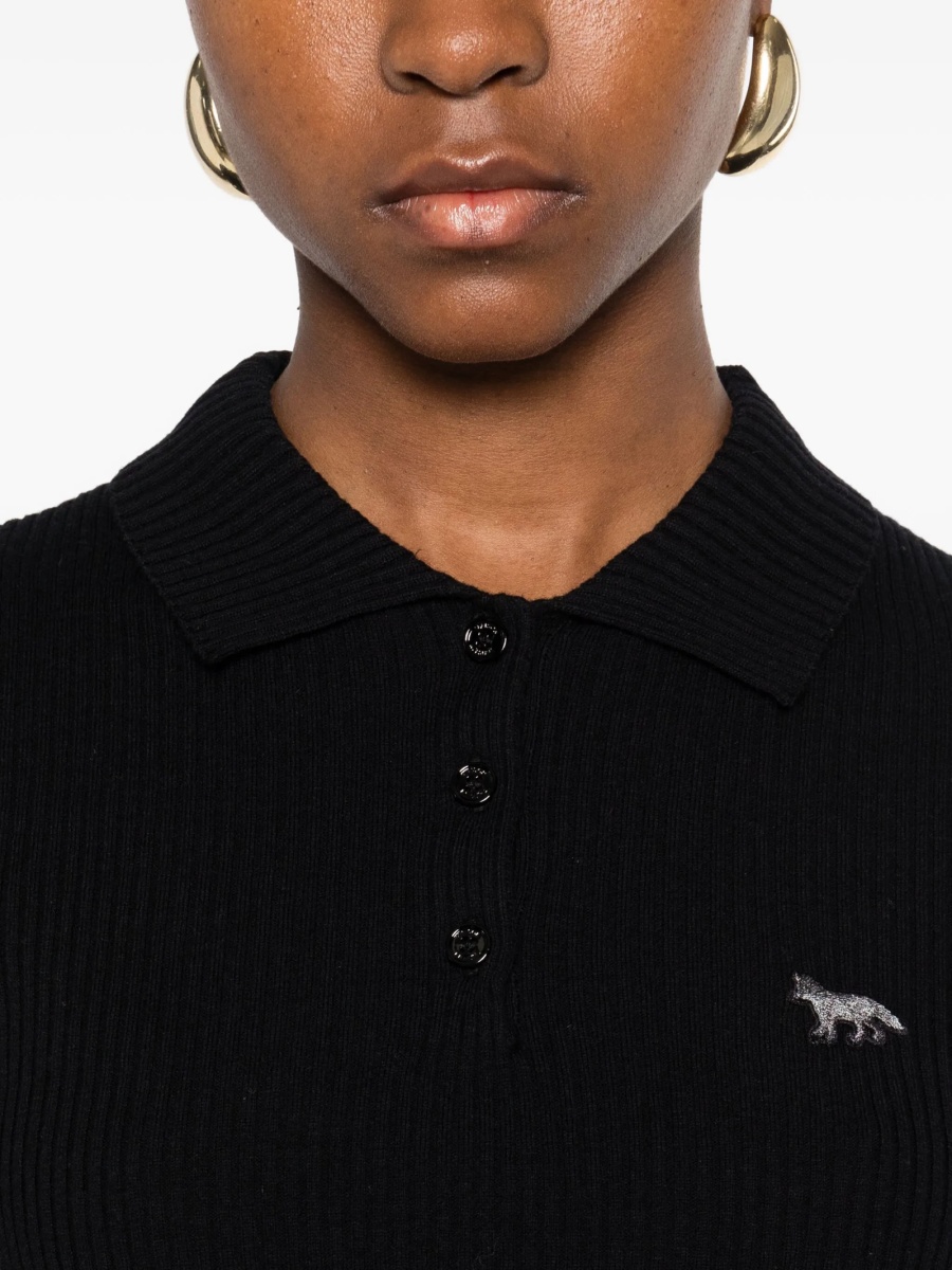 Tricou Polo MAISON KITSUNÉ negru - Img 5