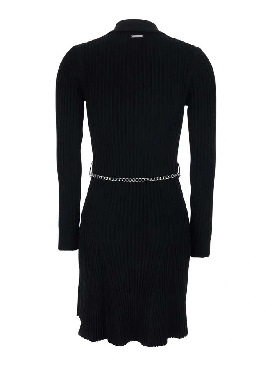 Tricou polo Michael Kors negru din vascoza - Img 2