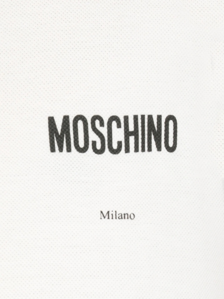 Tricou Polo Moschino alb - Img 5