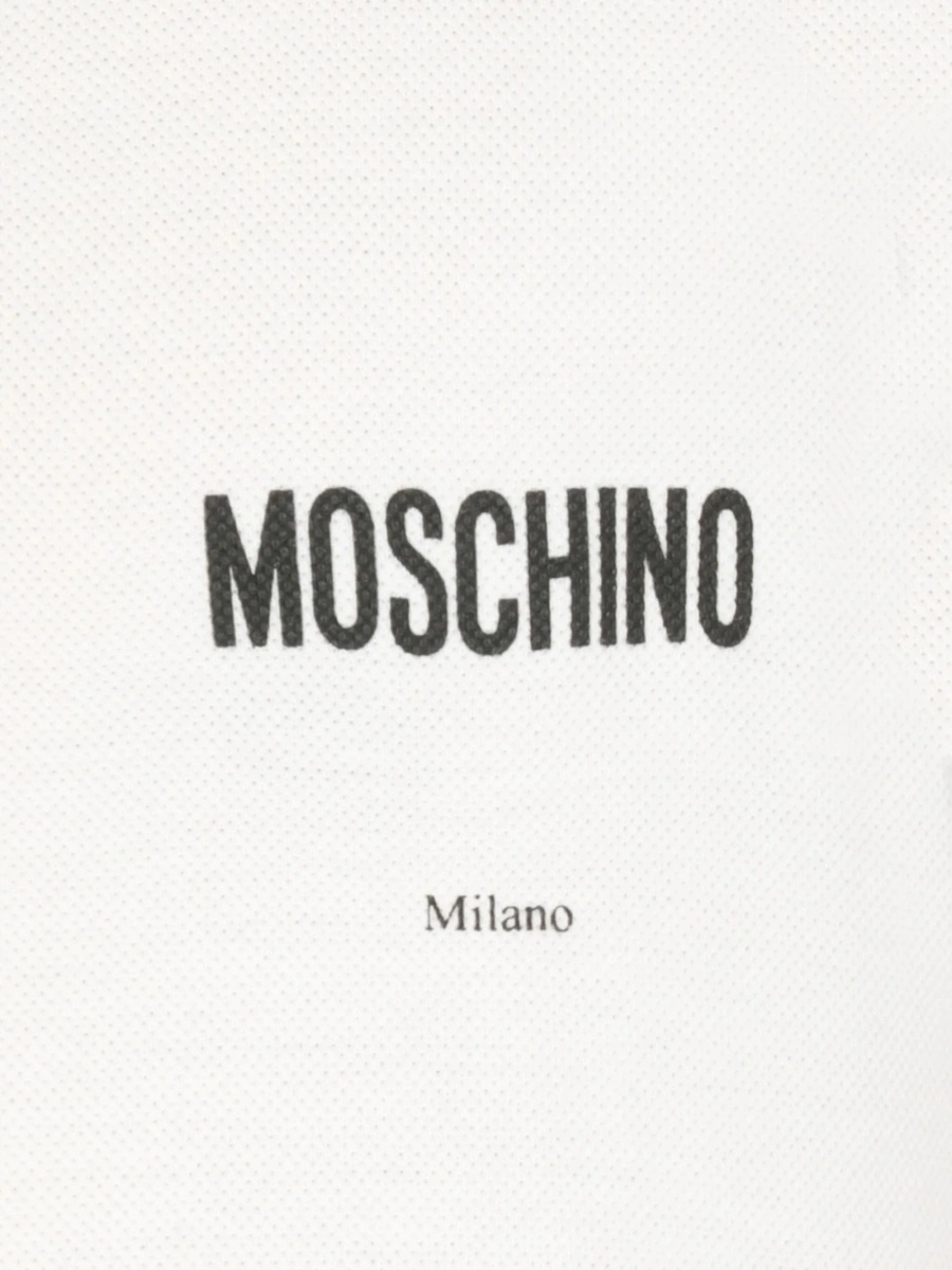 Tricou Polo Moschino alb - Img 5