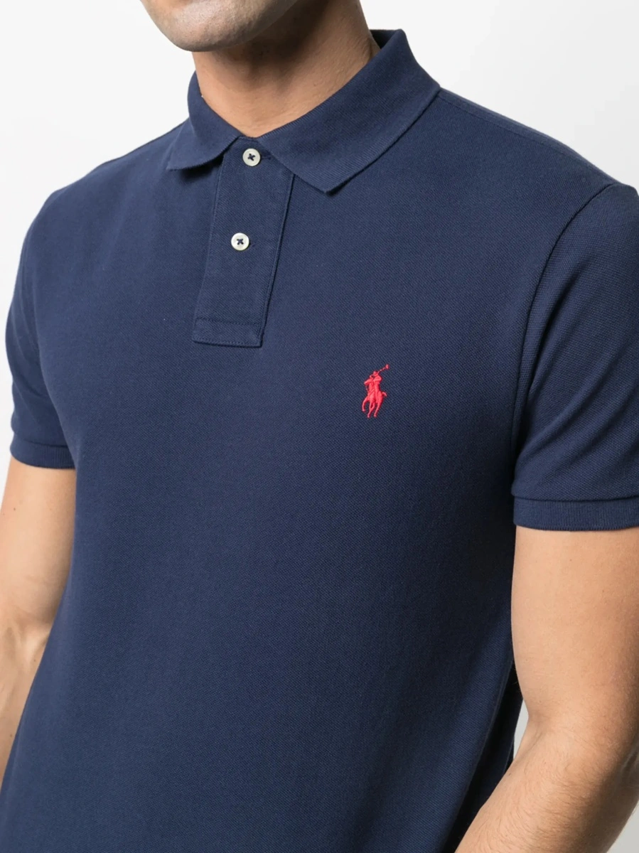 Tricou polo Ralph Lauren albastru din bumbac - Img 6