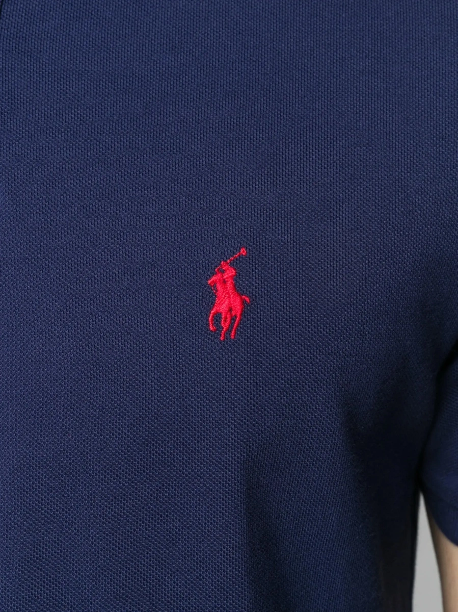 Tricou polo Ralph Lauren albastru din bumbac - Img 7