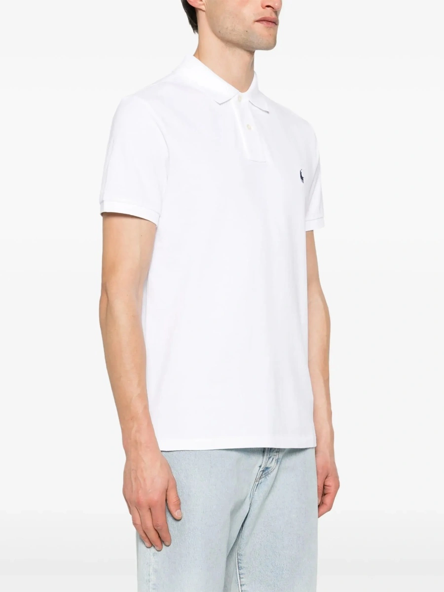 Tricou polo Ralph Lauren 'Polo' alb din bumbac - Img 5