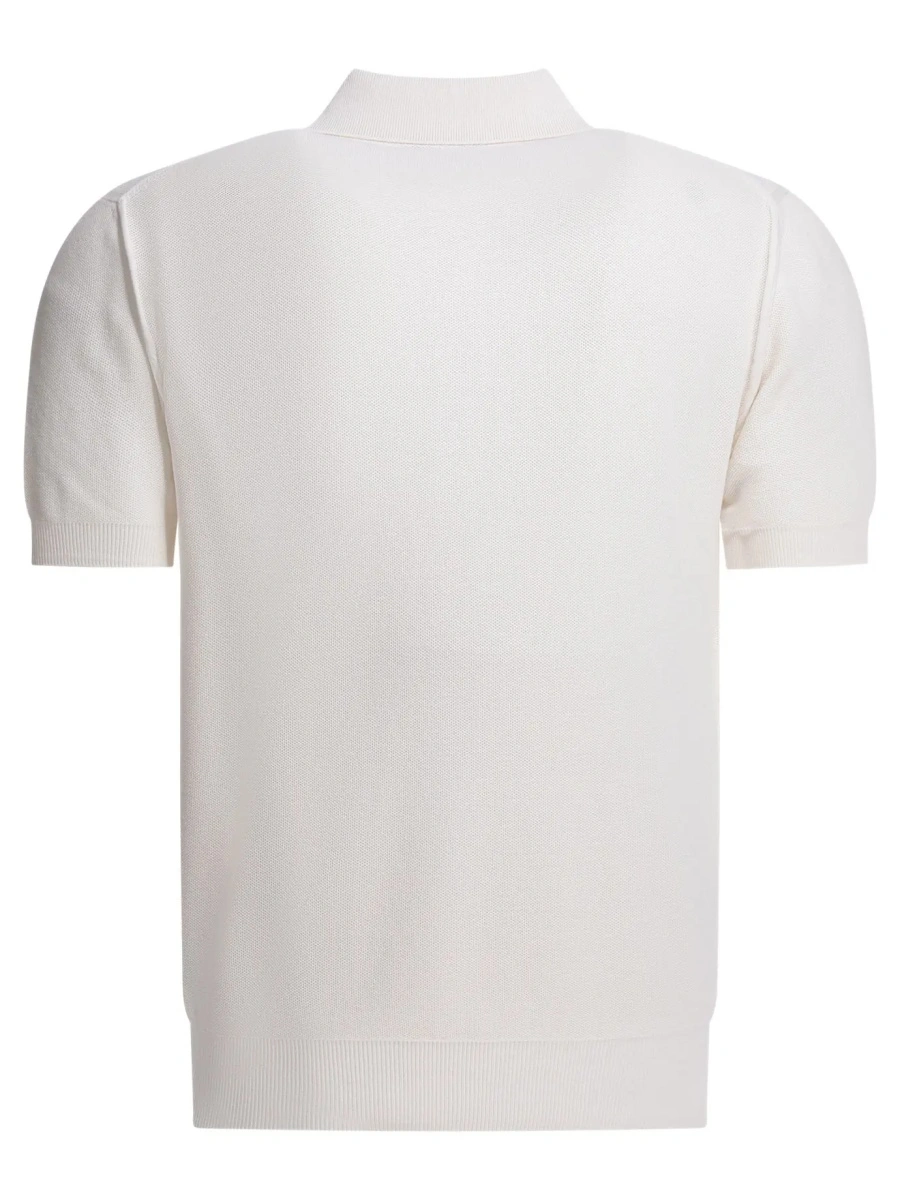 Tricou Polo Silk and cotton pique polo shirt - Img 2
