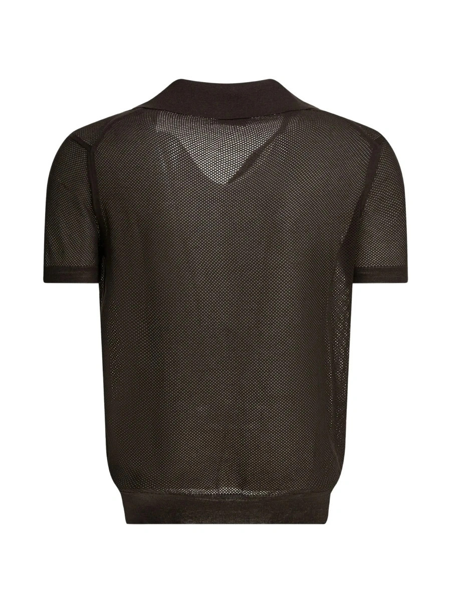 Tricou Polo Silk blend buttonless polo shirt - Img 2