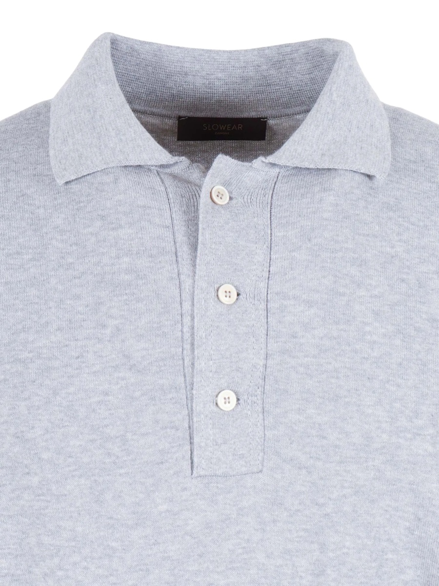 Tricou Polo SLOWEAR ZANONE gri - Img 3
