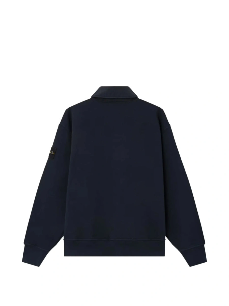 Tricou Polo Stone Island albastru din bumbac - Img 4