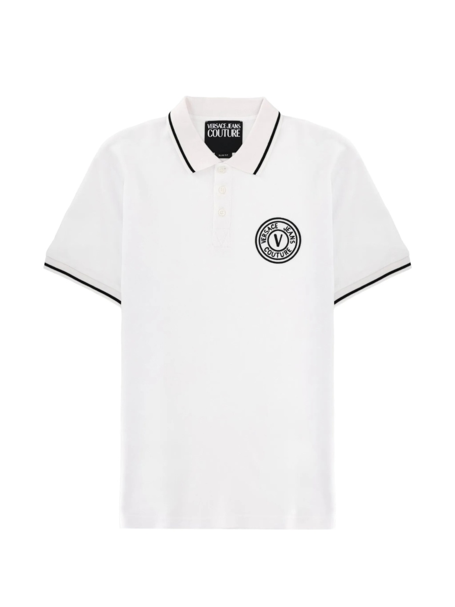 Tricou Polo Versace Jeans Couture alb - Img 2