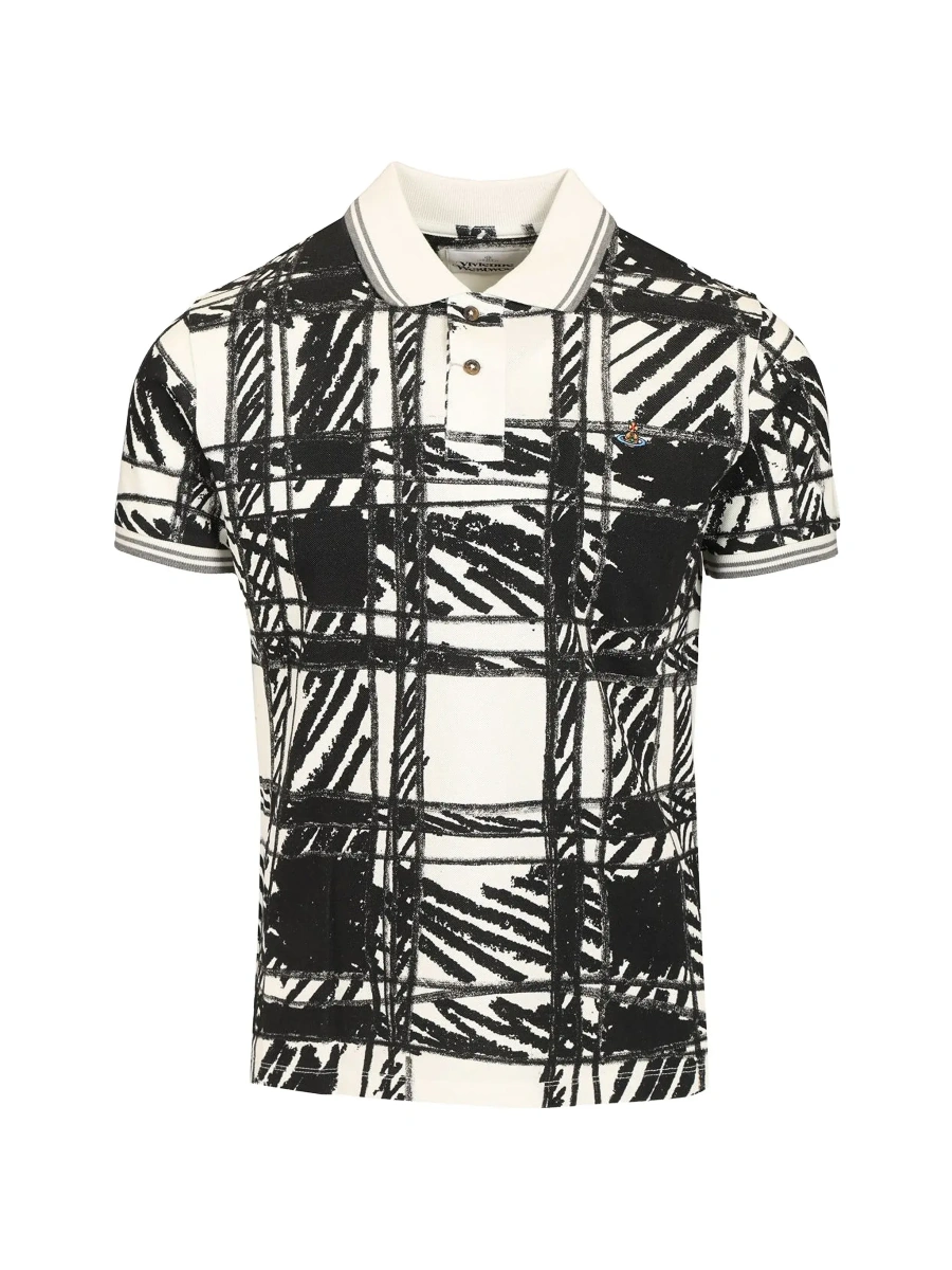 Tricou polo Vivienne Westwood negru din bumbac - Img 7