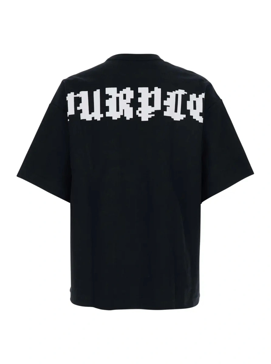Tricou PURPLE BRAND negru din bumbac - Img 2
