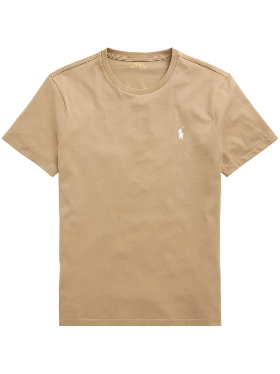 Tricou Ralph Lauren bej din jerse de bumbac - Img 5