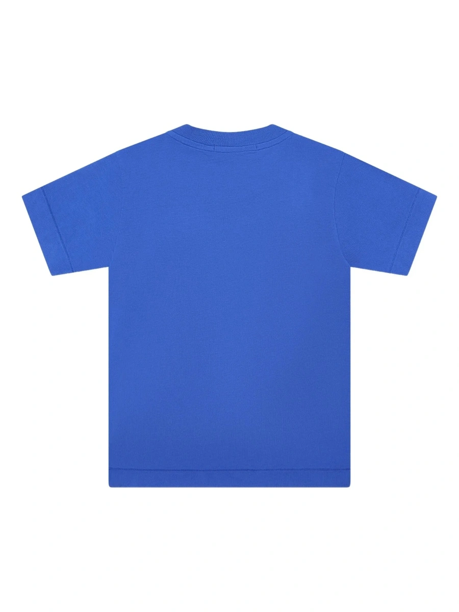 Tricou Stone Island albastru din bumbac - Img 4