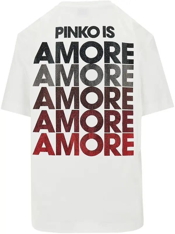 Tricou Strass 'AMORE' print T-shirt - Img 3