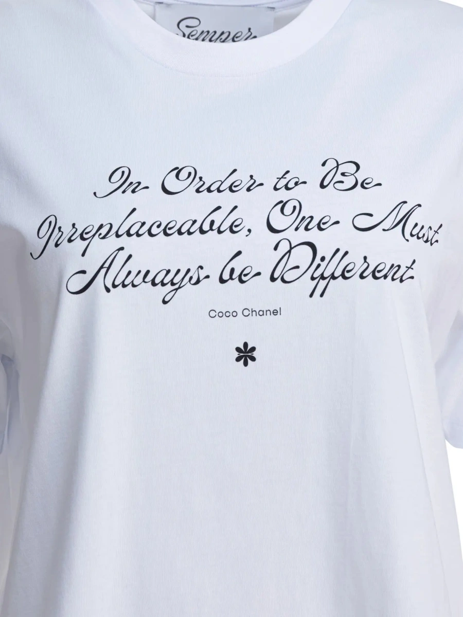 Tricou T-shirt with Coco Chanel citation - Img 3