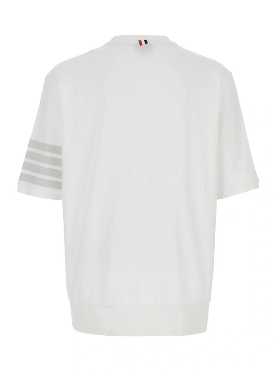 Tricou Thom Browne alb din bumbac - Img 2
